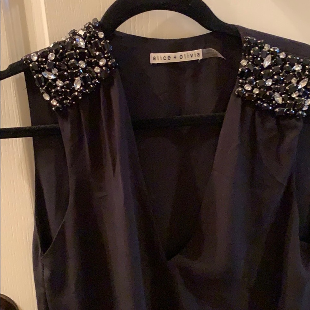 Black Sequined XS Alice + Olivia Top